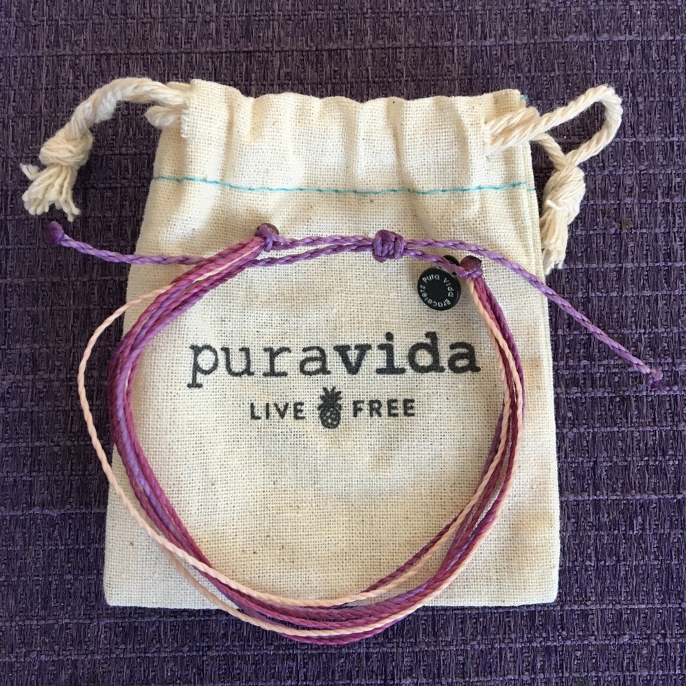 Pura Vida Purple Peak Anklet